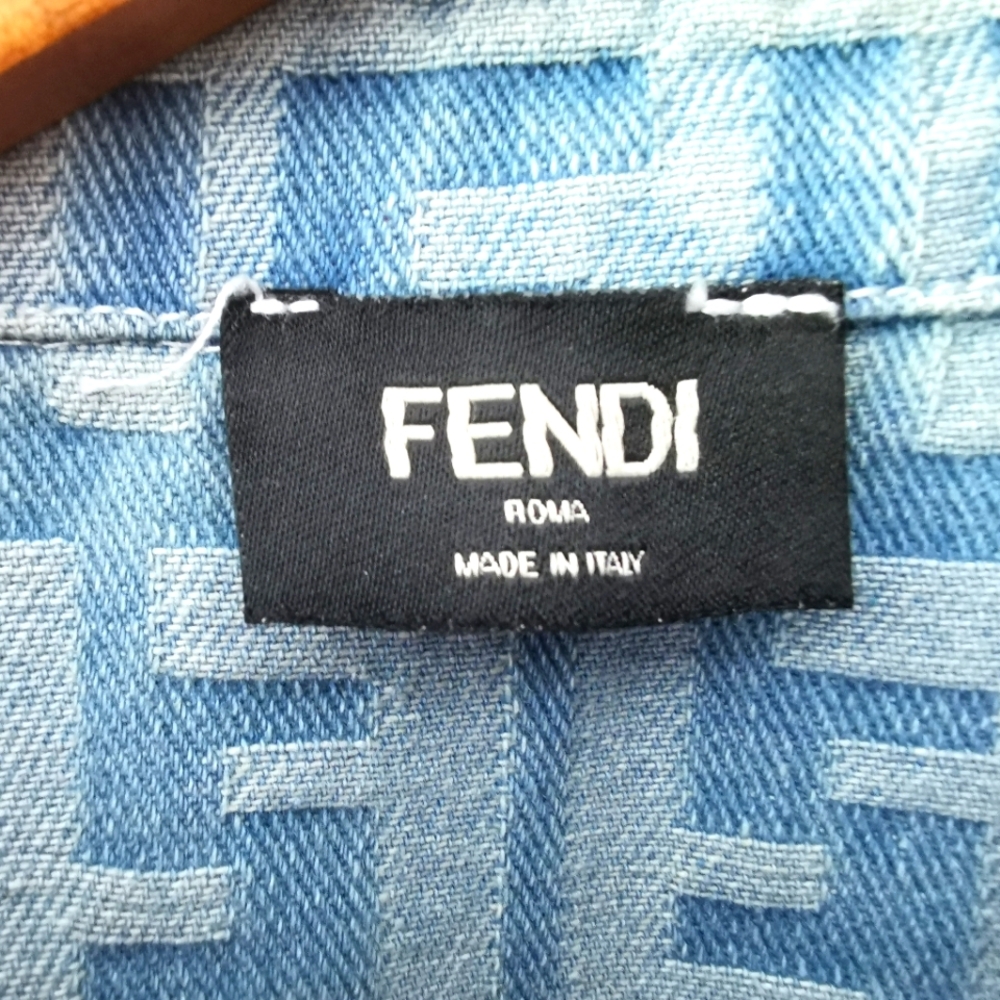 Fendi FF Light Blue Denim Dress